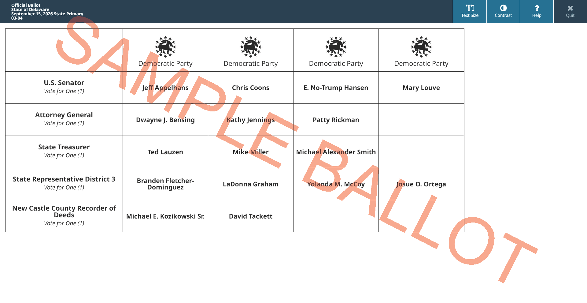 sample ballot screen