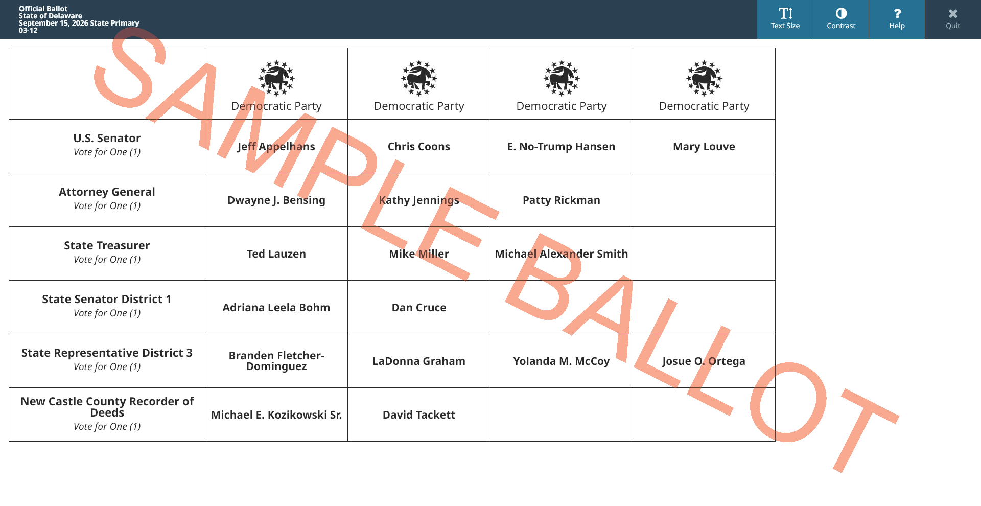 sample ballot screen