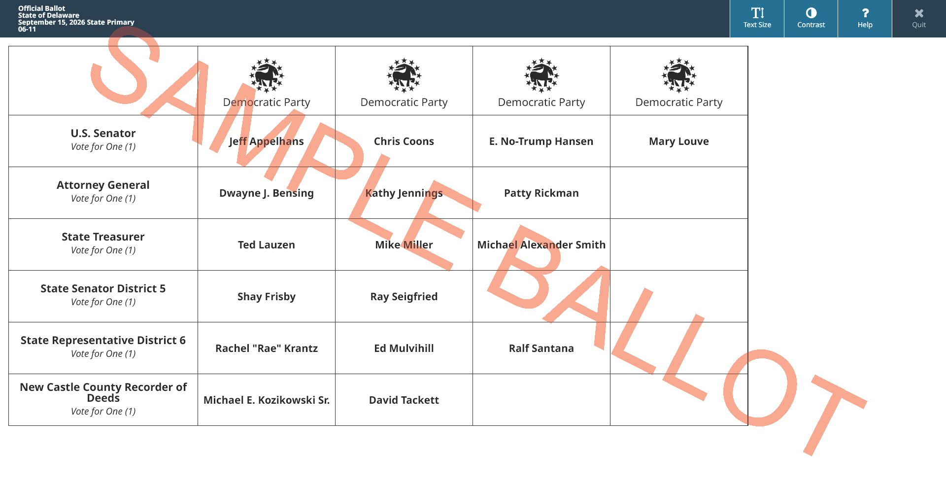 sample ballot screen