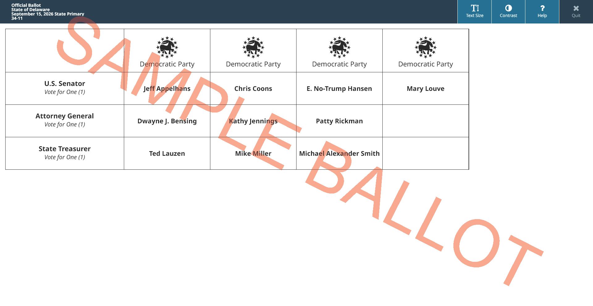 sample ballot screen