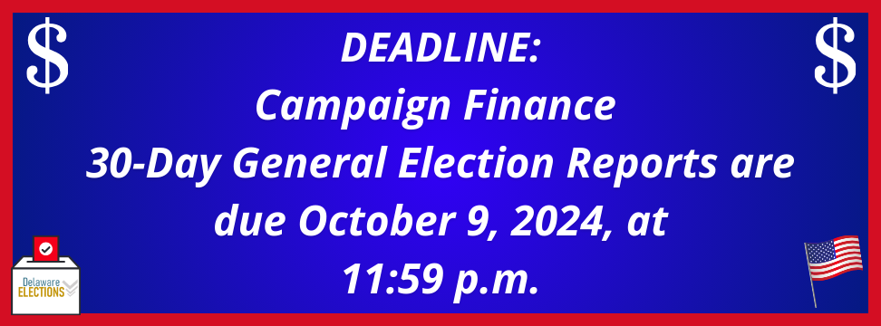 Campaign Finance 30 Day Deadline Banner